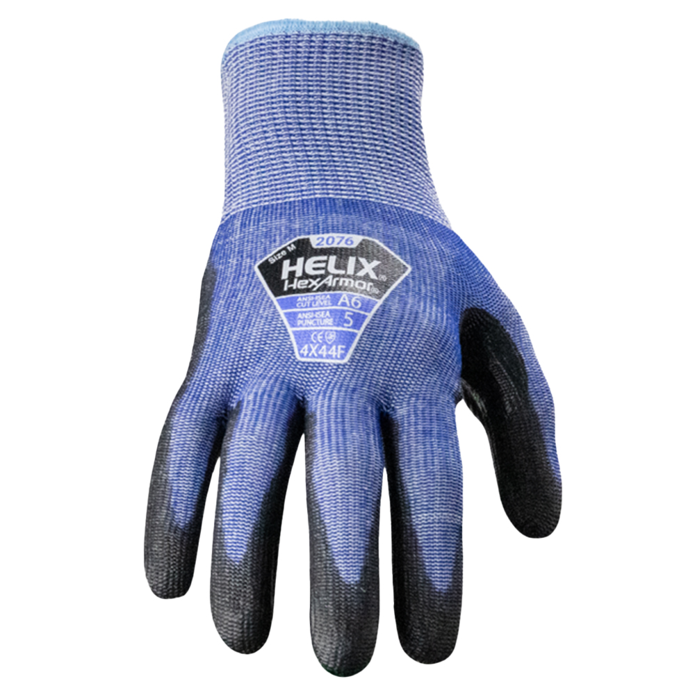 HexArmor Helix 2076 Blue Cut Resistant Gloves from GME Supply